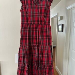 J. Crew Red and Blue Plaid Dress